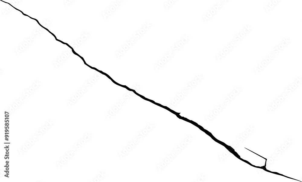 Surface crack and fissure in ground, concrete, crevices from disaster top view. Breaks on land surface from earthquake isolated on white background. Broken ground, wall, glass pattern effect. Damage Surface crack and fissure in ground, concrete, crevices from disaster top view. Breaks on land surface from earthquake isolated on white background. Broken ground, wall, glass pattern effect. Damage