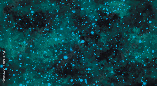 Abstract luxury bokeh background. Beautiful turquoise color of particles. Abstract background with bokeh effect. Luxury turquoise background. Shiny lights background on grunge structure. Vector illust