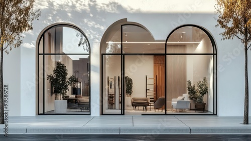 Stylish modern storefront w...