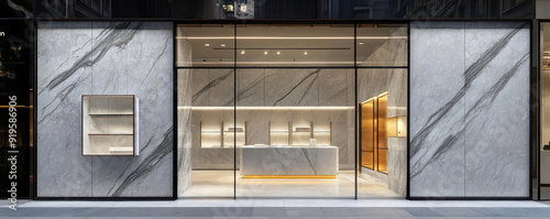 Modern retail storefront fe...