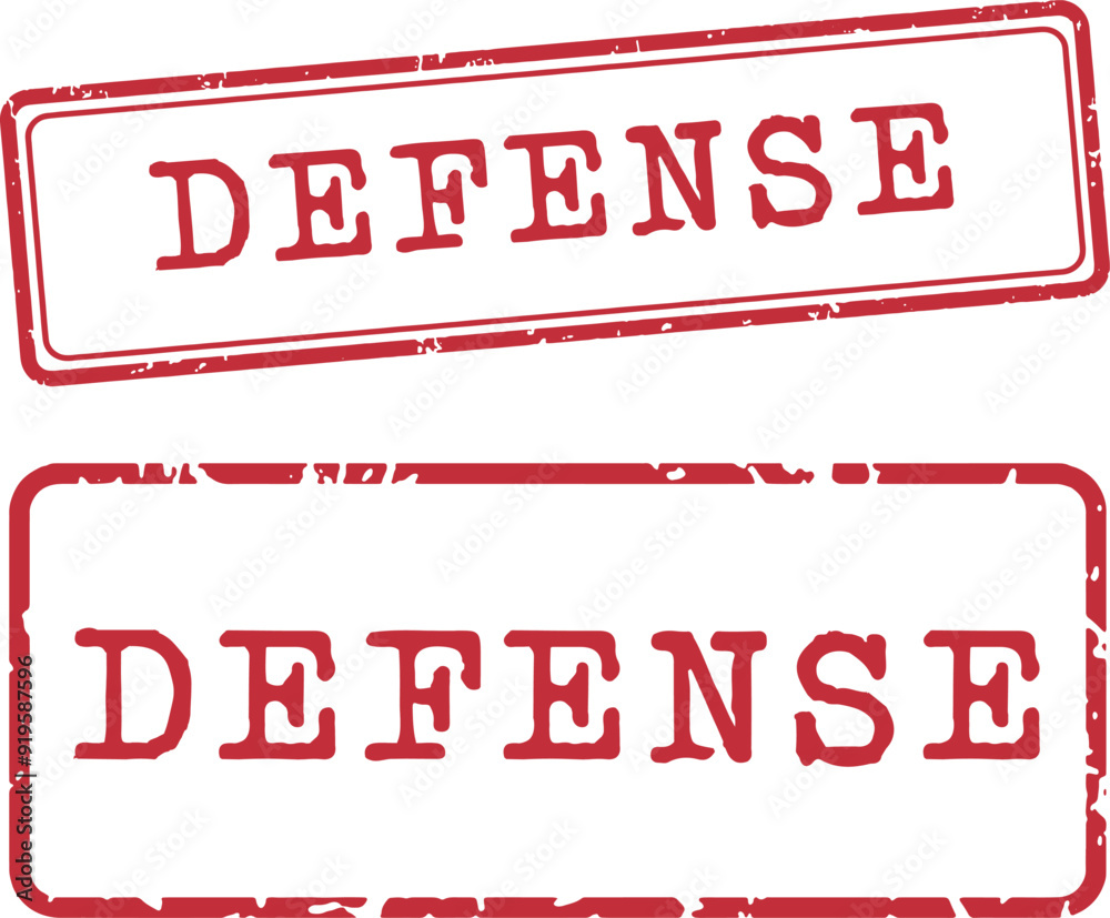 Defense Rubber Stamp Vector Set Defense Rubber Stamp Vector Set