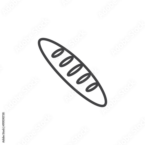 French baguette line icon