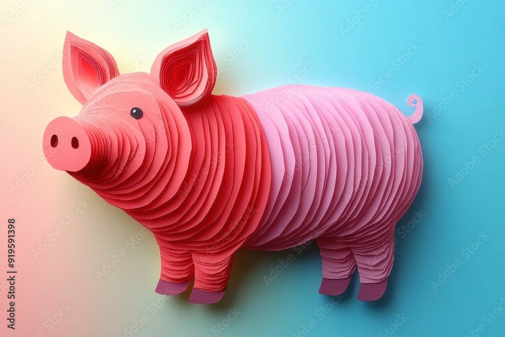 Pig Paper Art Design Pig Paper Art Design
