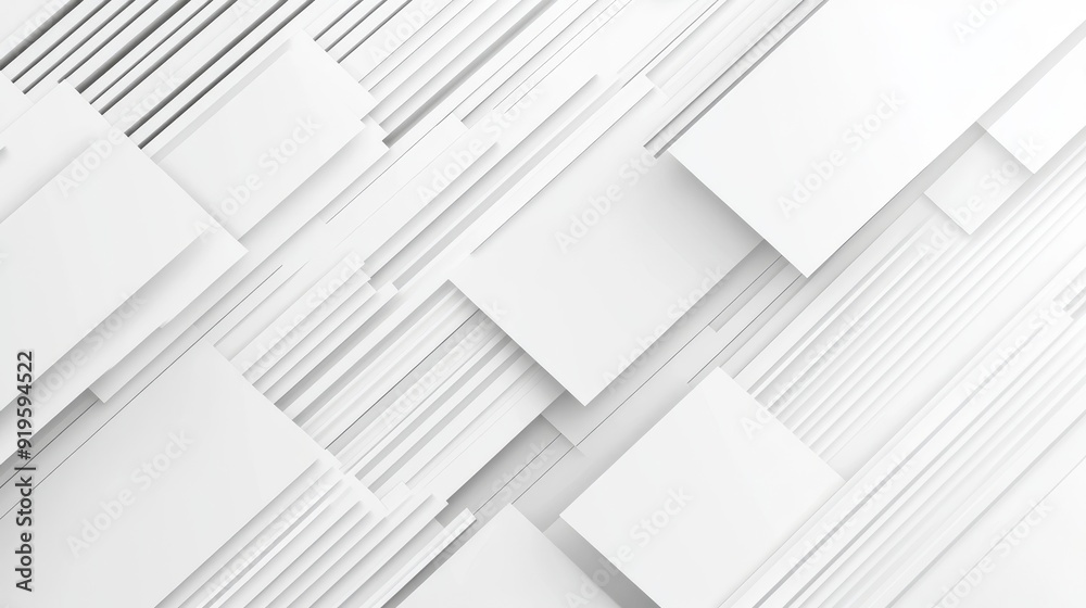 Geometric 3D design with a white tech background. The design is clean, minimalist, with simple, futuristic shapes. Geometric 3D design with a white tech background. The design is clean, minimalist, with simple, futuristic shapes.