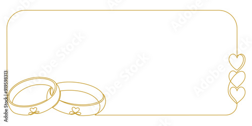 continuous line wedding ring ...