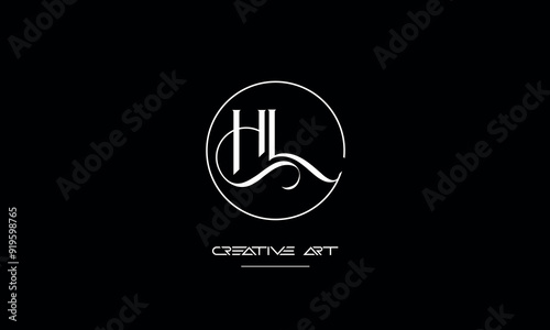 HL, LH, H, L abstract letters logo monogram