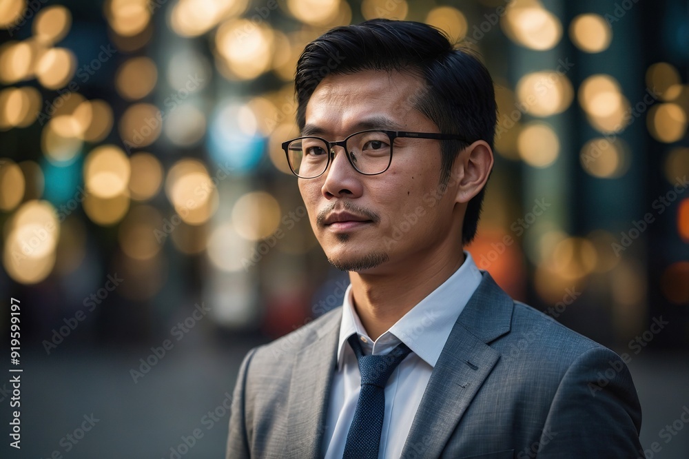 Smart Asian business man Smart Asian business man