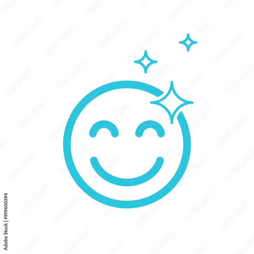 Blissful icon. Isolated on white background. From blue icon set. Blissful icon. Isolated on white background. From blue icon set.