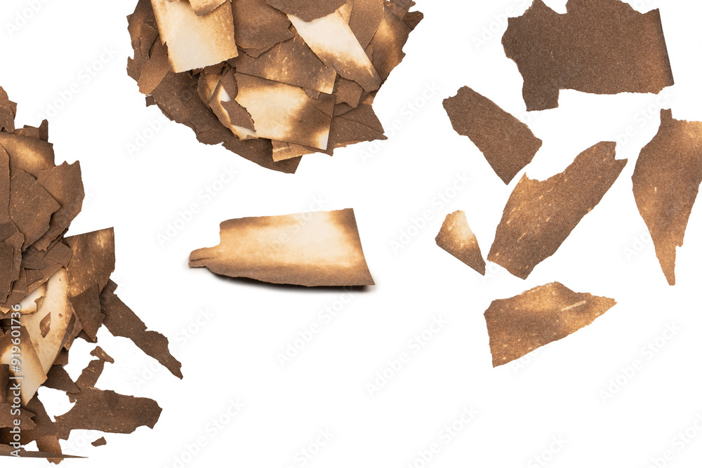 Burnt paper isolated on a white background. Burnt paper isolated on a white background.