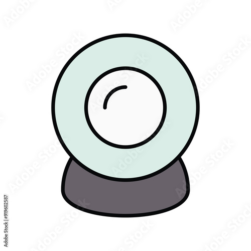 webcam color line icon with white background vector stock illustration