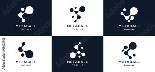 Innovate technology startup logo concept, round emblem, solution symbol, isolated vector logotype set of collection 