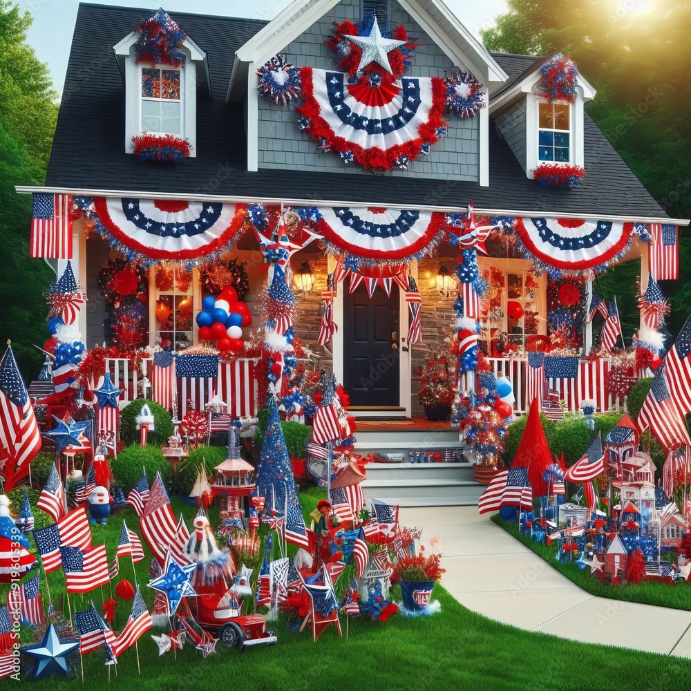 37 11 Independence Day Yard Decorations A festive display of red 37 11 Independence Day Yard Decorations A festive display of red