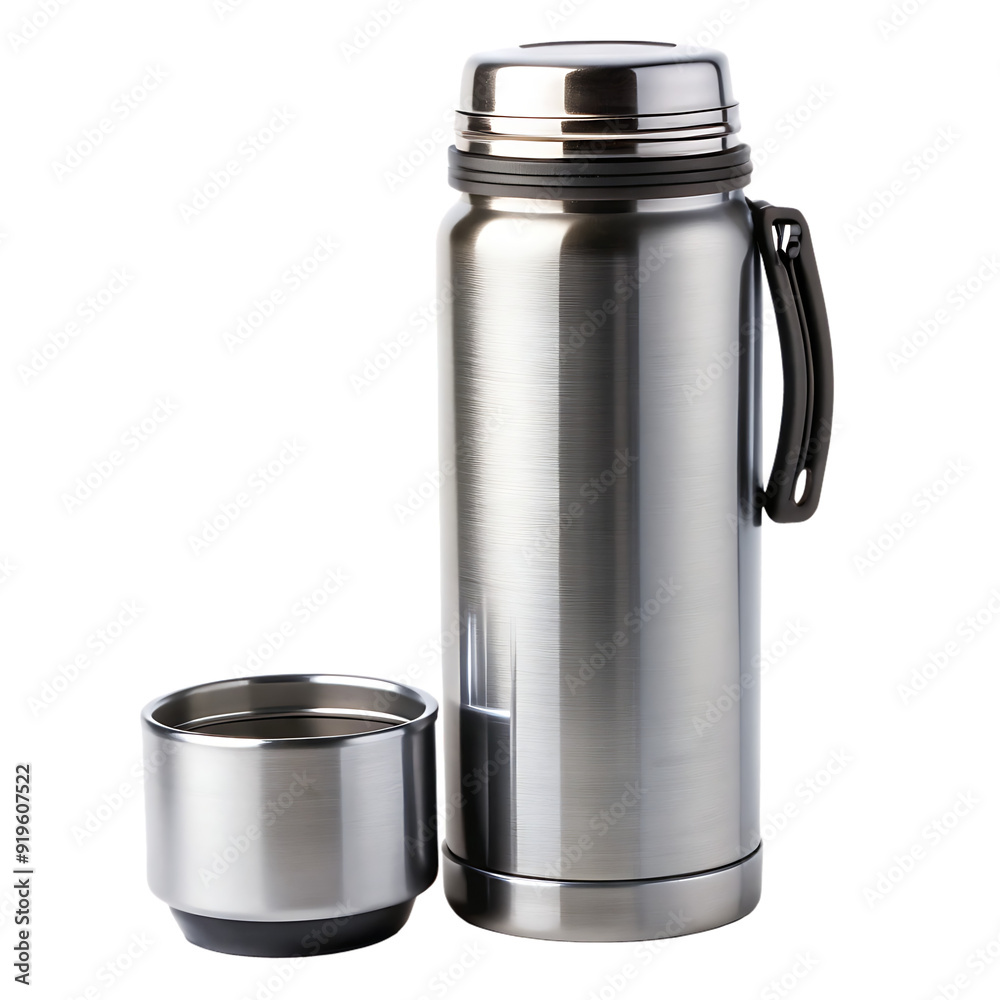 Thermos isolated on transparent background Thermos isolated on transparent background