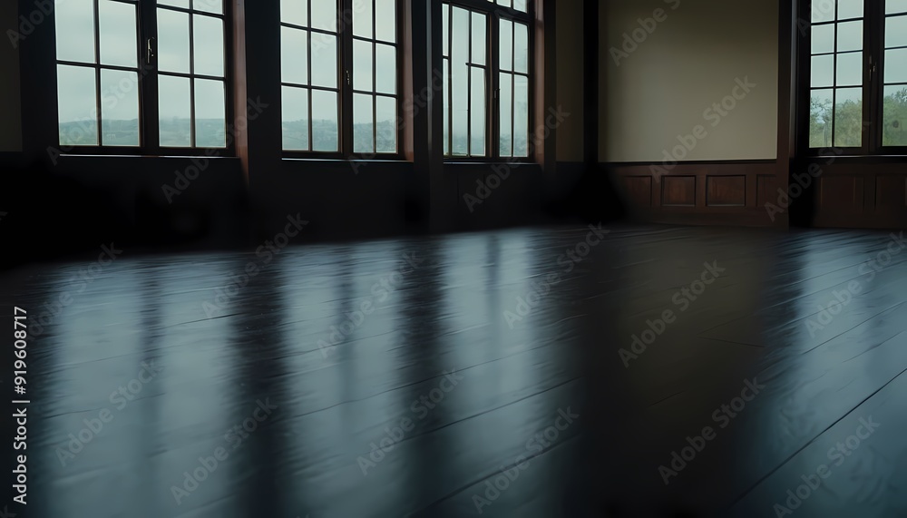 Empty black room windows 18 Empty black room windows 18