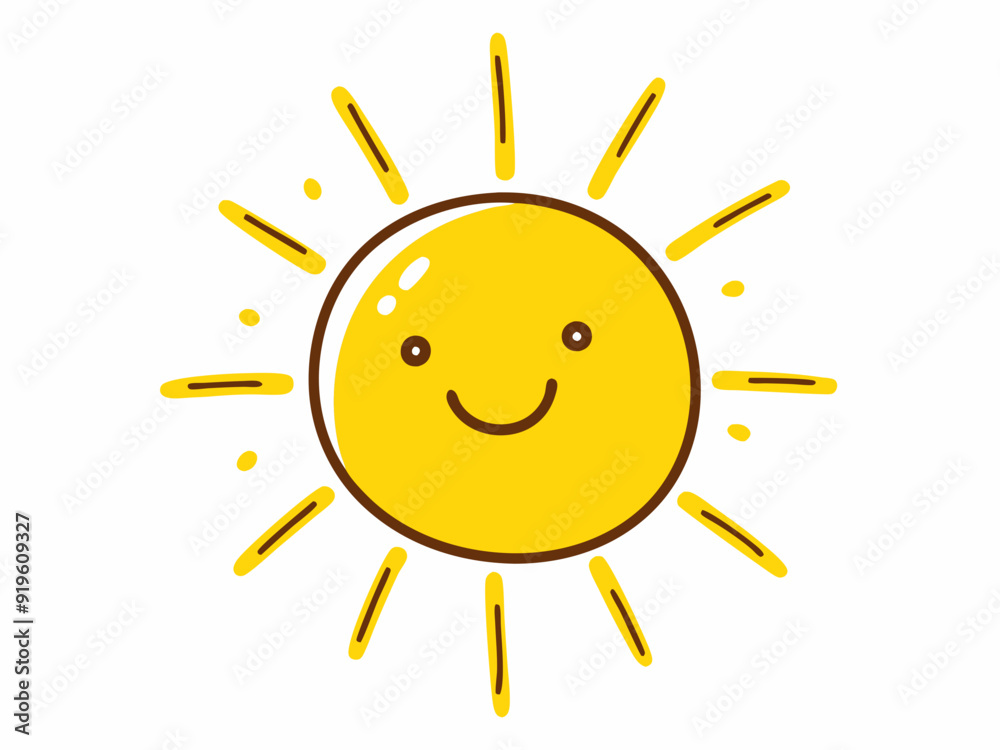 Cute sun. Hand drawn doodle yellow summer suns. Vector icons with sun rays isolated on white background
Cute sun. Hand drawn doodle yellow summer suns. Vector icons with sun rays isolated on white background