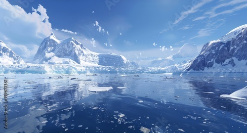 Wallpaper Mural Explore the icy landscapes of Antarctica in 3D, encountering glaciers, snow-covered mountains, and the fascinating wildlife of the polar regions. Torontodigital.ca