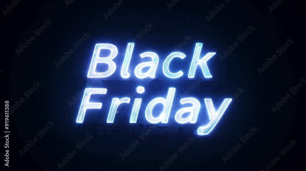 A brightly illuminated Black Friday neon sign for a retail store, shining in the night. Retro design boosts its visibility on a black backdrop, making attractive and prominent feature. Generative AI A brightly illuminated Black Friday neon sign for a retail store, shining in the night. Retro design boosts its visibility on a black backdrop, making attractive and prominent feature. Generative AI