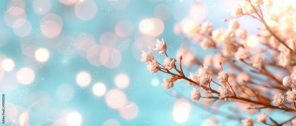 A close-up of a flower on a branch with a blurred backdrop of light entering from behind A close-up of a flower on a branch with a blurred backdrop of light entering from behind