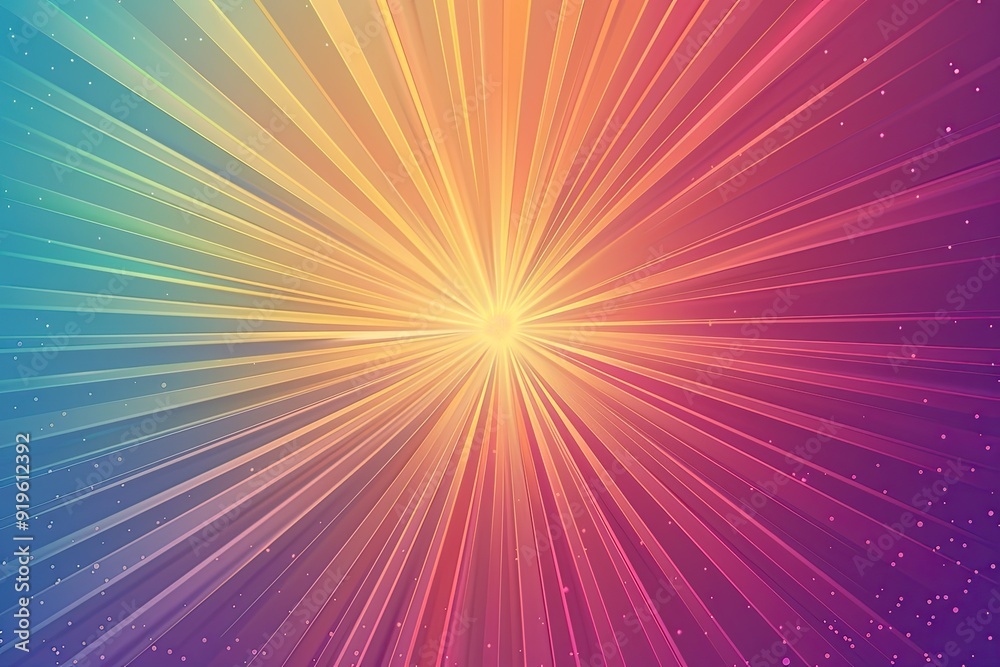 Abstract Colorful Radiating Lines and Glowing Dots Background Abstract Colorful Radiating Lines and Glowing Dots Background