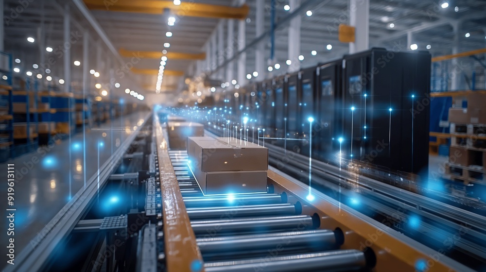 Smart factory, connected devices, landscape Smart factory, connected devices, landscape