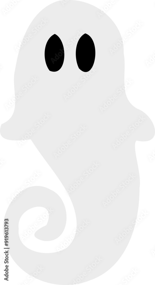 Simple Sheet Ghost, Halloween Illustration Simple Sheet Ghost, Halloween Illustration