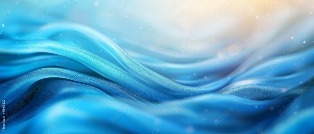 A tight shot of a blue-and-white backdrop, featuring a foreground wave subtly out of focus, and a radiant sun farther back A tight shot of a blue-and-white backdrop, featuring a foreground wave subtly out of focus, and a radiant sun farther back