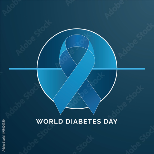 World Diabetes day Awareness Blue Background design