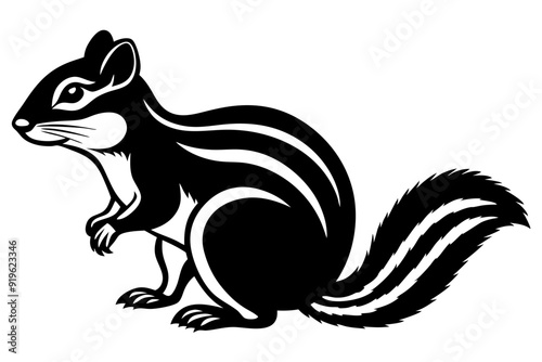 Chipmunk Vector Illustration Cartoon, Clipart, Line Art Design, Playful chipmunk vector illustration, perfect for cartoons, clipart, and line art designs