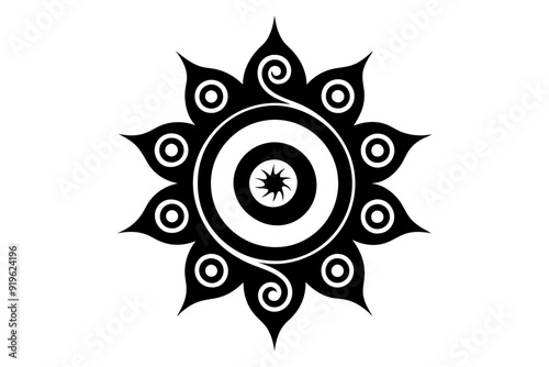 High Resolution Mandala Vector Minimalist Design for Vector Illustrations, High res mandala vector image, perfect for minimalist and detailed design projects.