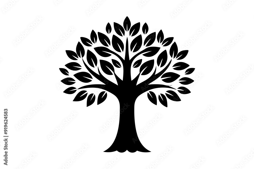 Obraz premium Beautifully Crafted Tree Icons Set Vector, Clipart, Line Art, A set of beautifully crafted tree icons in vector, clipart, and line art designs.