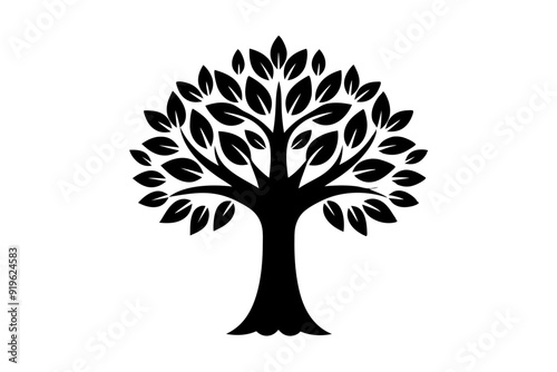 Beautifully Crafted Tree Icons Set Vector, Clipart, Line Art, A set of beautifully crafted tree icons in vector, clipart, and line art designs. photo