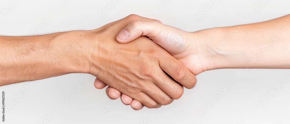 A tight shot of two people shaking hands, palms facing up, atop one another A tight shot of two people shaking hands, palms facing up, atop one another