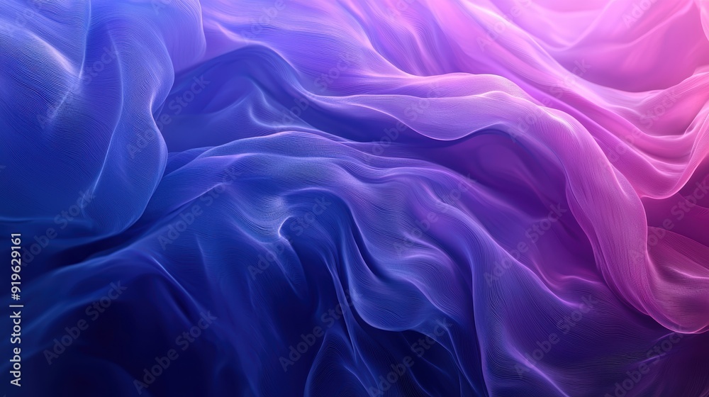 Obraz premium A purple and blue fabric with a wave pattern
