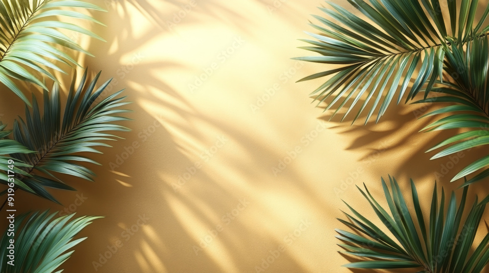 Tropical Beach Background with Palm Leaf Shadows
Tropical Beach Background with Palm Leaf Shadows