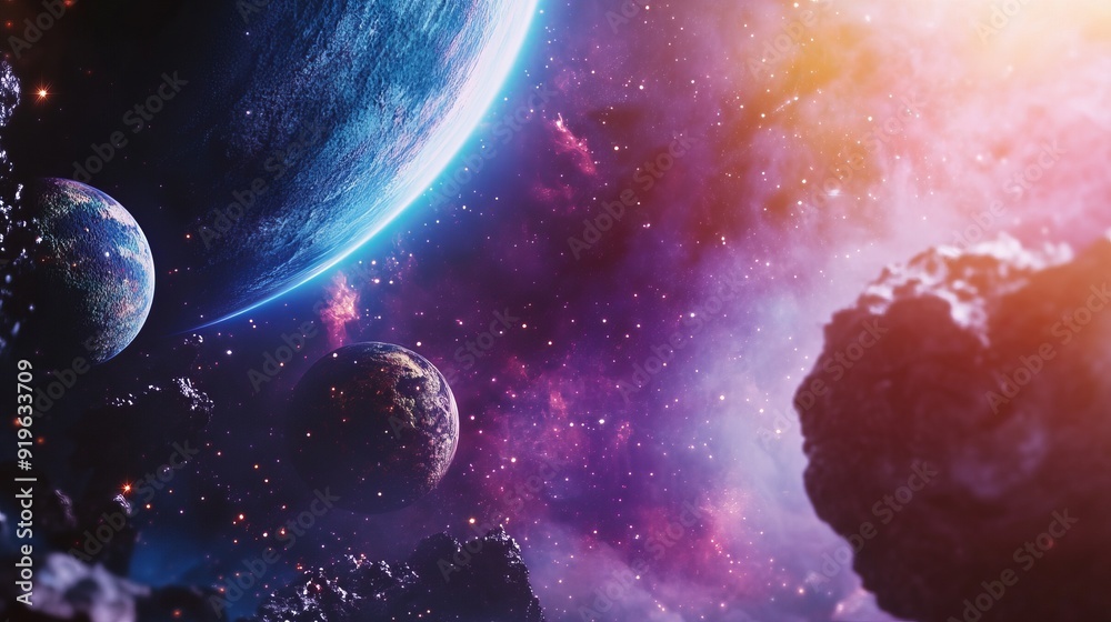 Obraz premium Celestial Wonders: A Cosmic Journey