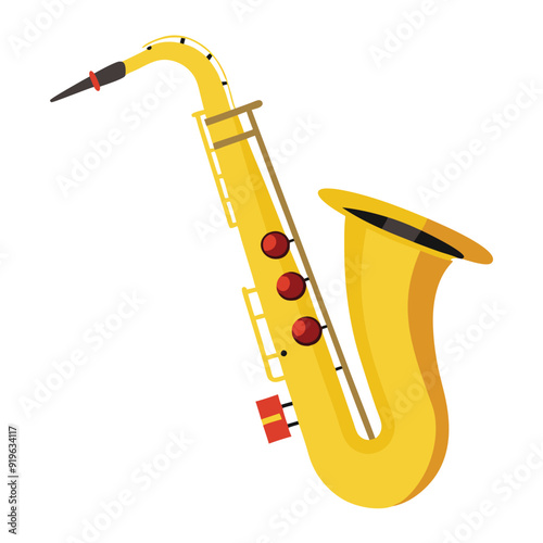saxophone isolated on white background