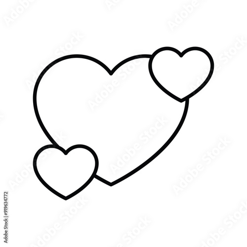 love line icon with white background vector stock illustration