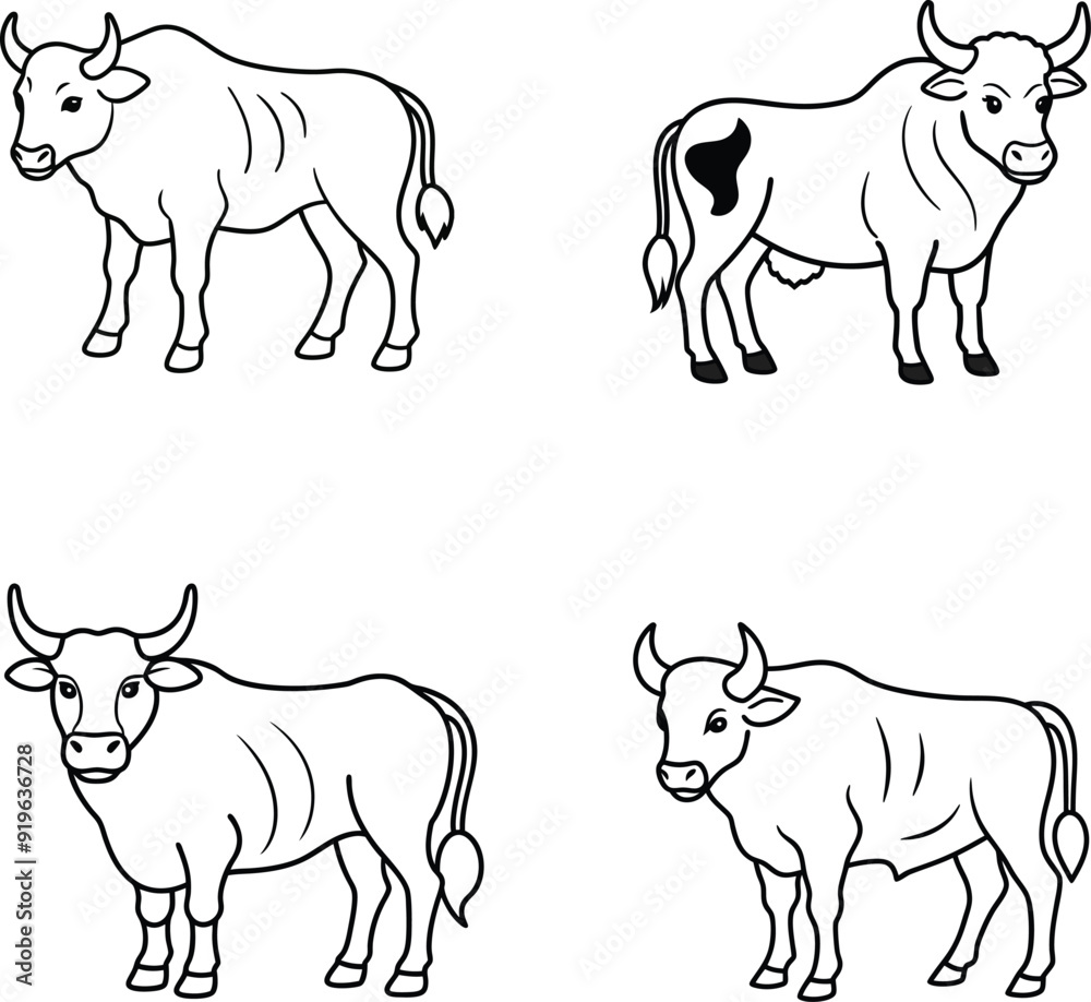 cow line art coloring page design template cow line art coloring page design template