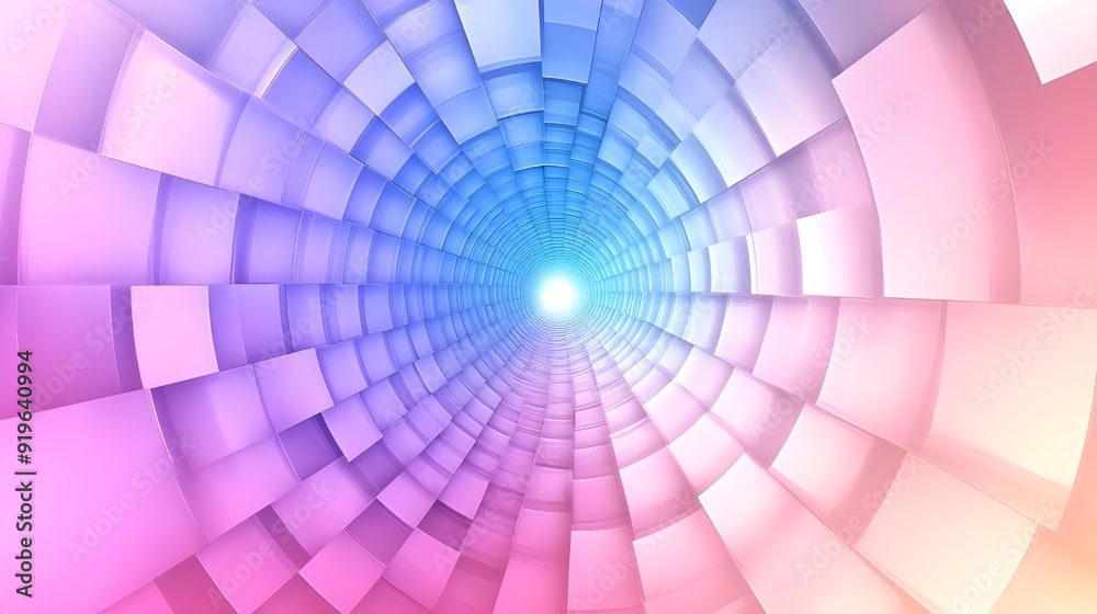 Abstract Purple and Blue Geometric Tunnel. Abstract Purple and Blue Geometric Tunnel.