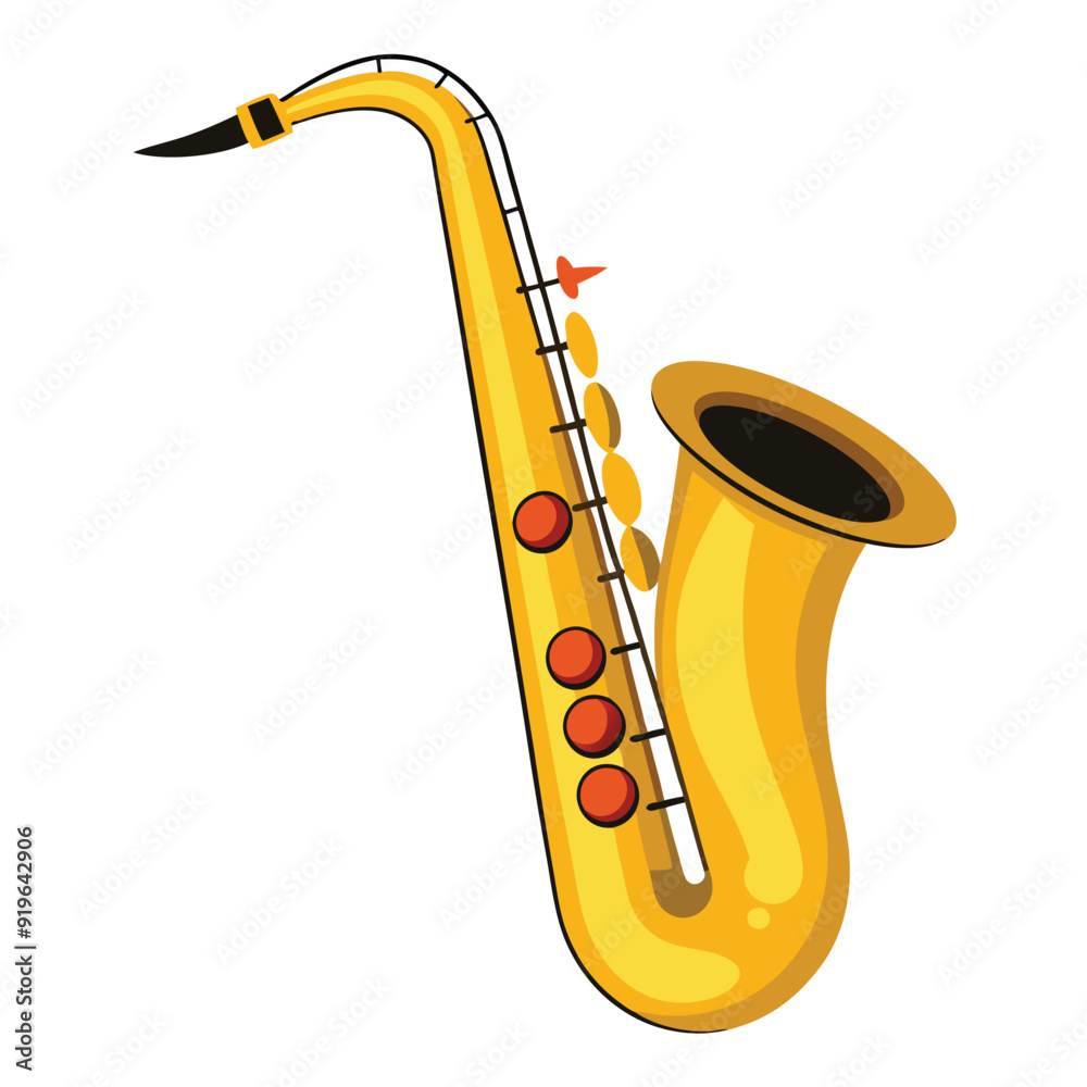 saxophone isolated on white background