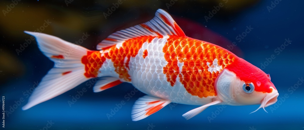 A goldfish, tightly framed, swims in clear water foreground, while background softly blurs A goldfish, tightly framed, swims in clear water foreground, while background softly blurs