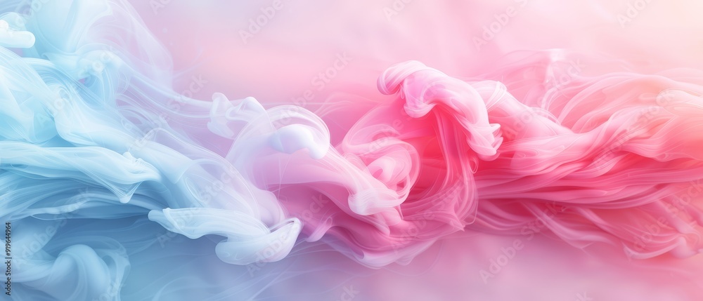 A tight shot of a pastel-hued blend on a coordinating pink-blue backdrop, with the mixture occupying the center A tight shot of a pastel-hued blend on a coordinating pink-blue backdrop, with the mixture occupying the center