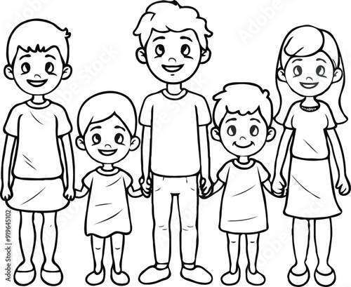 coloring page for kids minimalist 2d black outlines vector illustrations