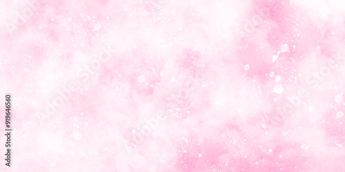 beautiful pink watercolor background with various bokeh surrounding randomly, soft pink texture with smoke and clouds, blurry and empty smooth pink abstract background with bubbles.