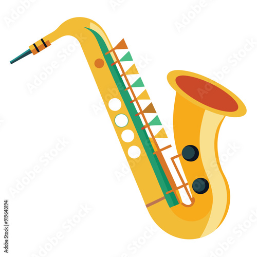 saxophone isolated on white background