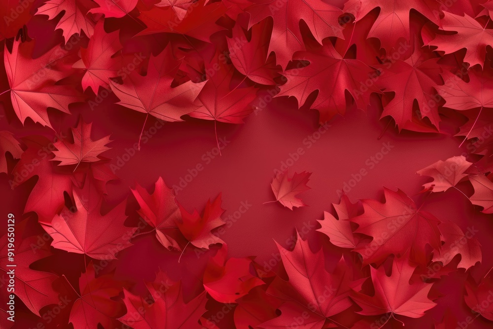 Bright red maple leaves in the fall. Bright red maple leaves in the fall.