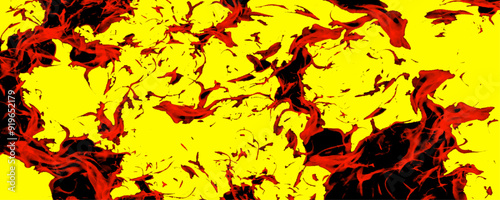 Abstract yellow, red grunge texture background. Red and yellow watercolor abstract background. hot lava texture of eruption volcano. Abstract red fire in dark background.