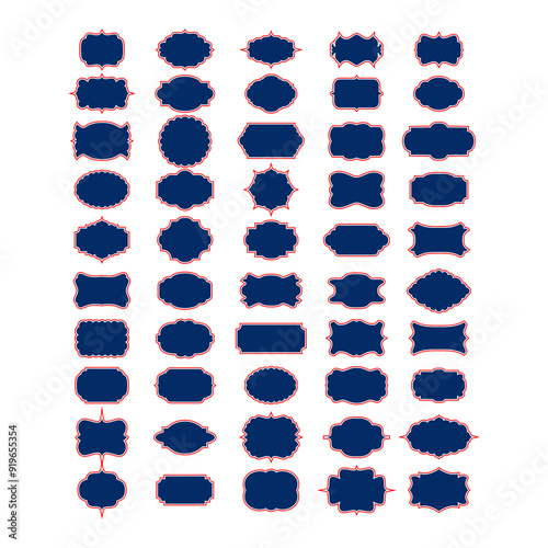 USA patriotic banner and border