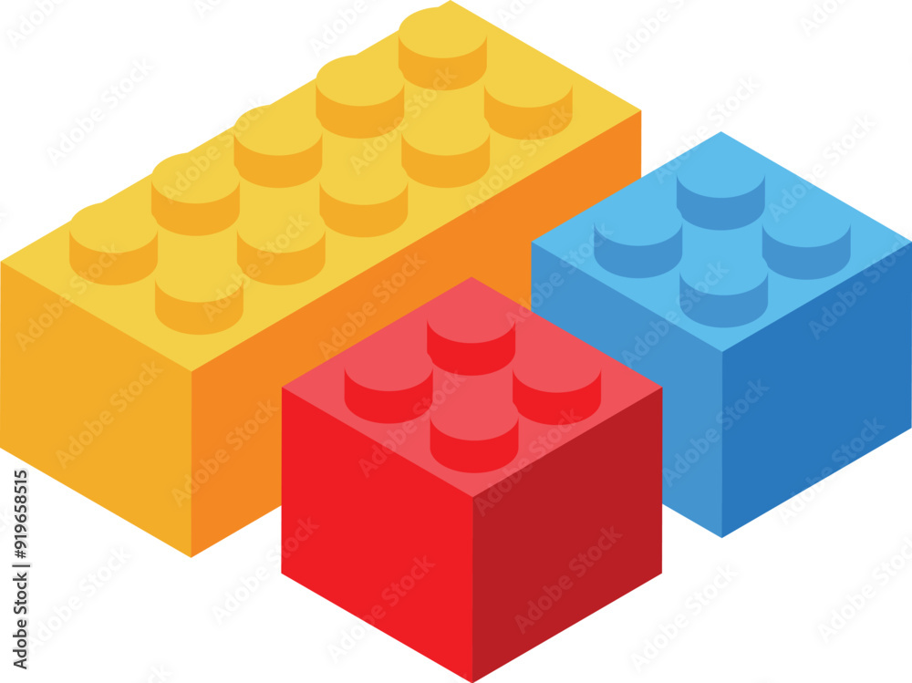 Fototapeta premium Colorful toy bricks forming increasing chart on white background