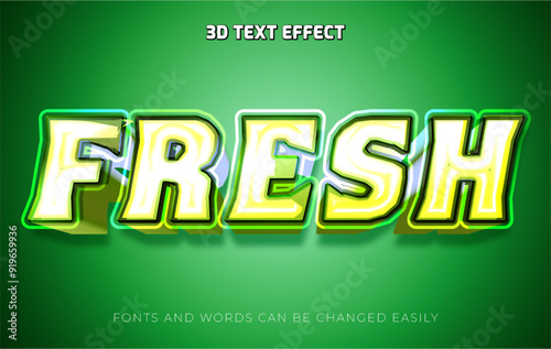 Fresh juice 3d editable text effect style
